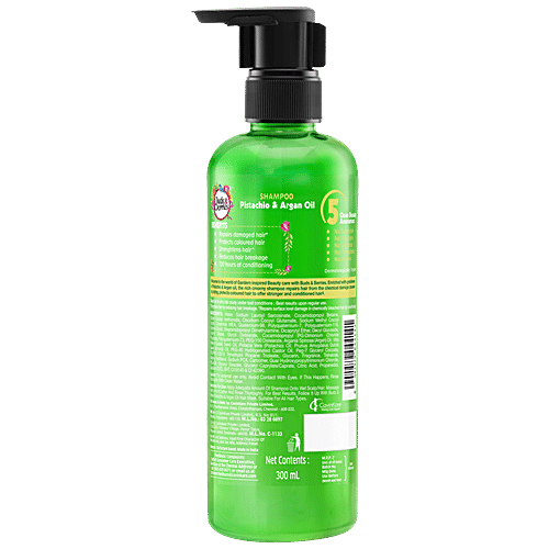 Buds & Berries Colour Protectant Shampoo - Pistachio & Argan Oil, Repairs Damaged Hair, 300 ml  