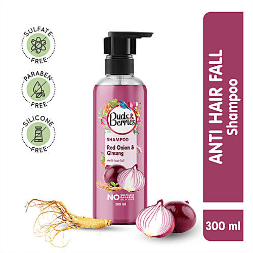 Buy Buds & Berries AntiHair Fall Shampoo Red Onion & Ginseng, No