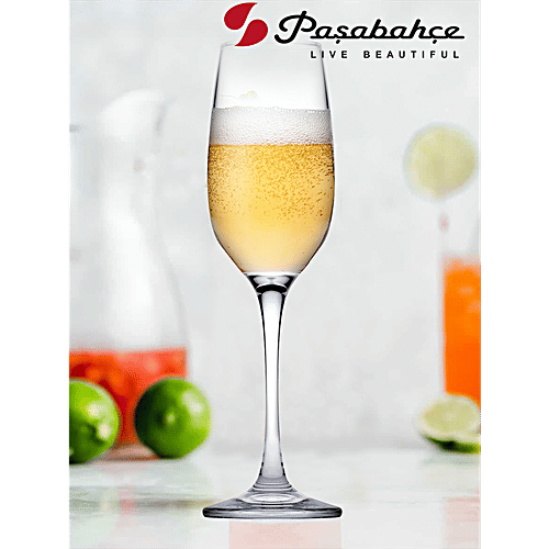 Pasabahce Champagne Flute Glasses, 200 ml (Set of 2) 