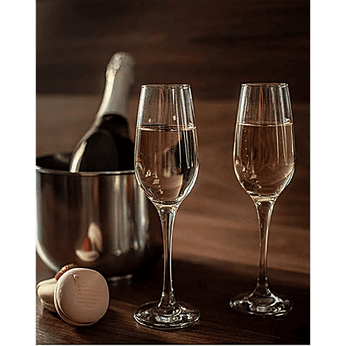 Pasabahce Champagne Flute Glasses, 200 ml (Set of 2) 