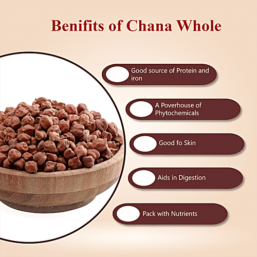 Landmark Organics Chana Whole Brown, 1 kg Pouch