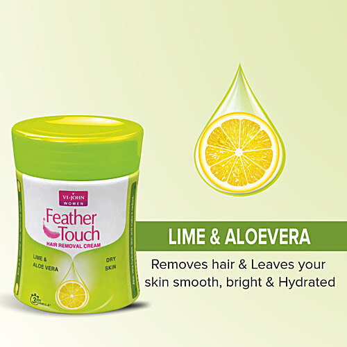 Buy VIJOHN Feather Touch Hair Removal Cream Lime & Aloe Vera, For Dry Skin Online at Best