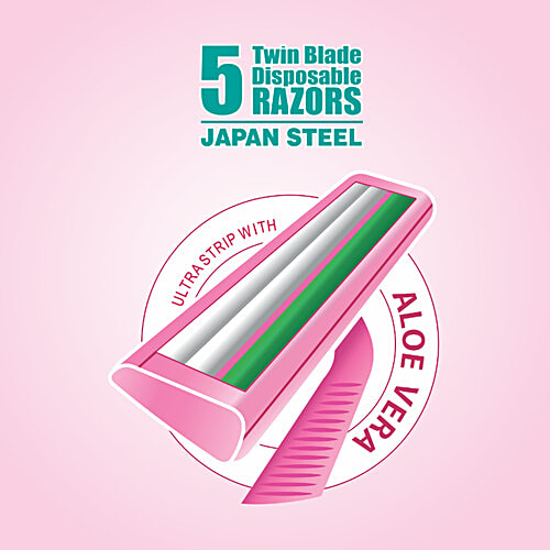 Buy VIJOHN Feather Touch Twin Blade Shaving Razors With Lubricating