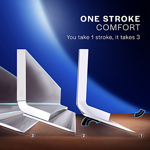 Gillette Mach3 Charcoal Shaving Razor Blades for Men with Lubrastrip Pack of 4 Cartridegs, 4 pcs