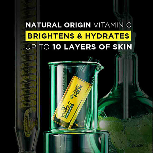 Garnier Men Turbo Bright Icy Super Serum Gel - 5X Vitamin C, 30 ml  