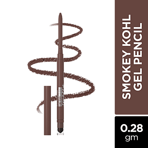 Maybelline New York Tattoo Studio Smokey Eye Kohl Gel Pencil Eyeliner - Smokey Brown, 0.28 g  