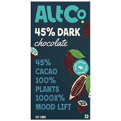 Alt Co 45% Dark Chocolate - Rich In Taste, 50 g  