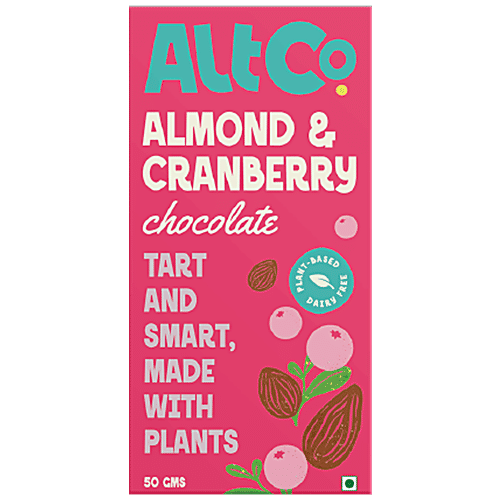 Alt Co Almond & Cranberry Chocolate - Rich In Taste, 50 g  