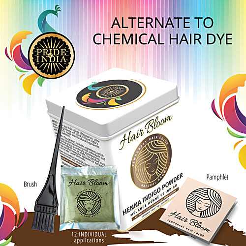 Buy Pride Of India Hair Bloom Herbal Henna & Indigo Mix Hair Color