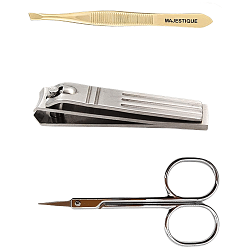 Buy MAJESTIQUE Grooming Kit Stainless Steel, CMB510, Scissors