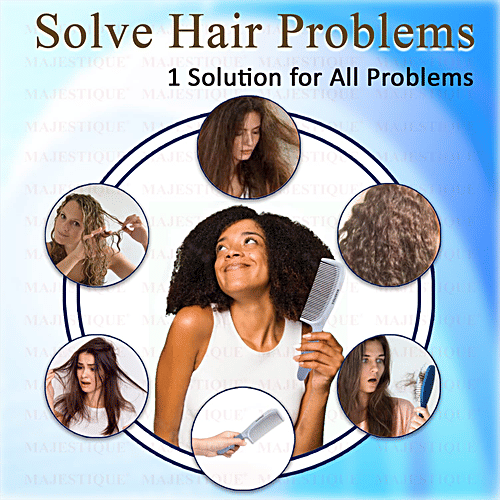 Buy MAJESTIQUE Comb Rubber Grip Handle, HR159, Perfect for Styling