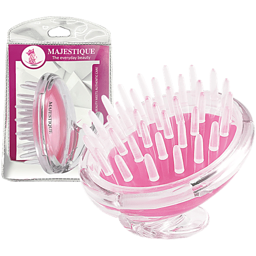 Majestique Bath Scalp Massager - BA213, Stress & Tension Relief, Assorted Colour, 1 pc Pouch 