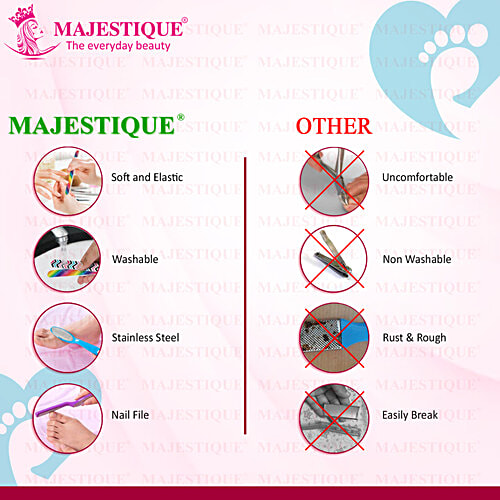 Majestique 2 In 1 Plate Foot Scrubber & Emery Board Nail Filer - CMB534, Assorted Colour, 1 pc  