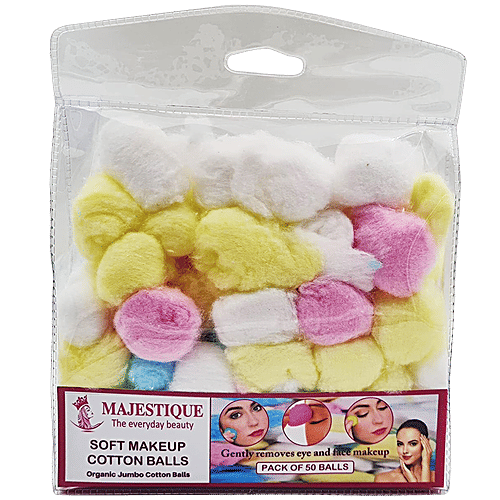 Buy MAJESTIQUE Natural Cotton Ball For MakeUp & Nail Polish Removal