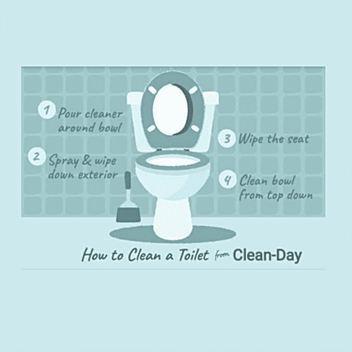 Clean Day  Toilet Cleaner - Removes Tough Stains, Kills 99.9% Germs, 1 L (Buy 1 Get 1 Free) 