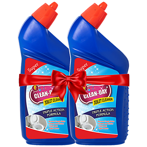 Buy Clean Day Toilet Cleaner Removes Tough Stains, Kills 99.9 Germs