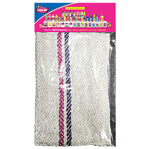 Clean Day  Floor Cloth/Pocha - Durable, For Effective Cleaning, 58.5 cm x 58.5 cm, 1 pc  