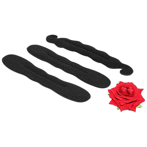 CHANDERKASH Hair Accessories - Belt Puff, Rose Clip, 4 pcs
