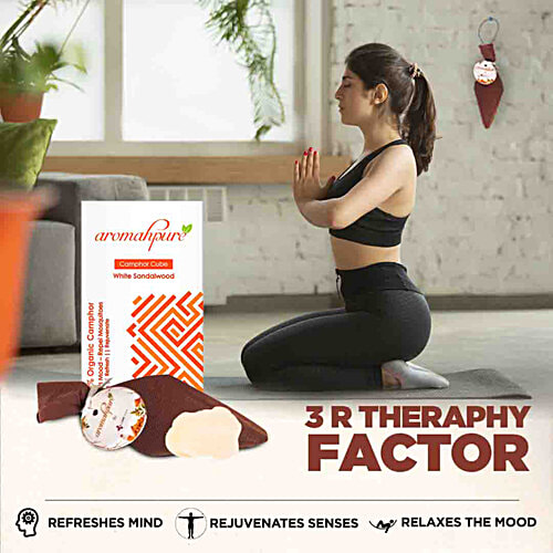 Aromahpure Camphor Cube - White Sandalwood & Sparkling Cocktail, 60 g (Pack of 2) Long-lasting Freshness