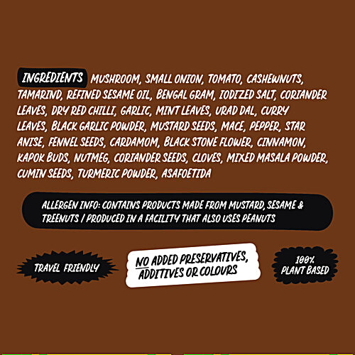 Chutnefy 5 Second Mushroom & Black Garlic Chutney - Chettinad Style Flavour, Peel & Pour, 30 g  