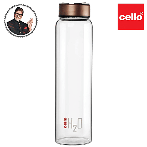 Buy Cello H2O Glass Water Bottle Leak Proof, Durable, Dishwasher Safe