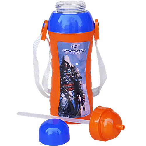 Princeware Ellivia Insulated Water Bottle - Plastic, Orange, For Kids, Durable, Leak-proof, 550 ml