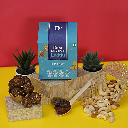 Dibha Energy Laddu - Dry Fruits, Sugar-Free, Gluten-Free, Natural, 130 g  