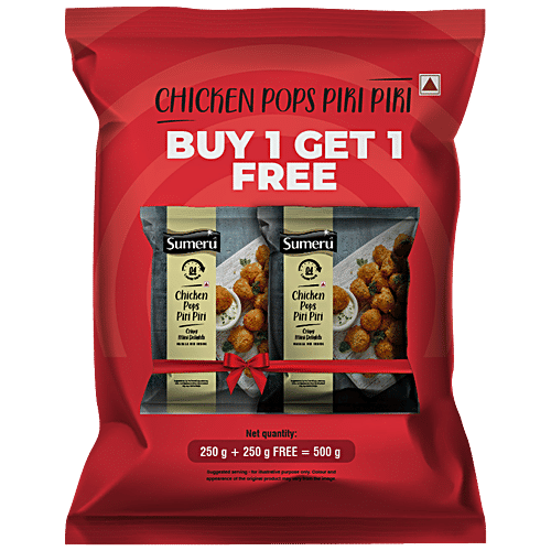 Sumeru Chicken Pops Piri Piri - Crispy Mini Delights, 250 g (Buy 1 Get 1 Free)