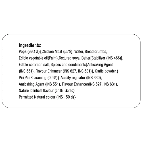 Sumeru Chicken Pops Piri Piri - Crispy Mini Delights, 250 g (Buy 1 Get 1 Free)