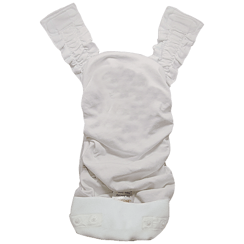 Bdiapers Hybrid Nappy - 1 Washable Cloth Diaper Cover, 30 Disposable Nappy Pads, Plain, Extra Large, 90 g  