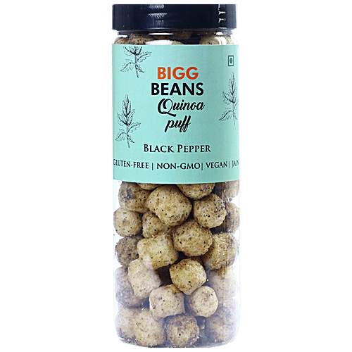 Buy Bigg Beans Quinoa Puff Black Pepper, Gluten Free, NonGMO, Vegan