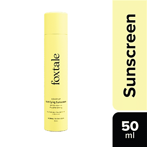 Buy foxtale Cover Up Mattifying Sunscreen SPF 50+ PA++++, Prevents