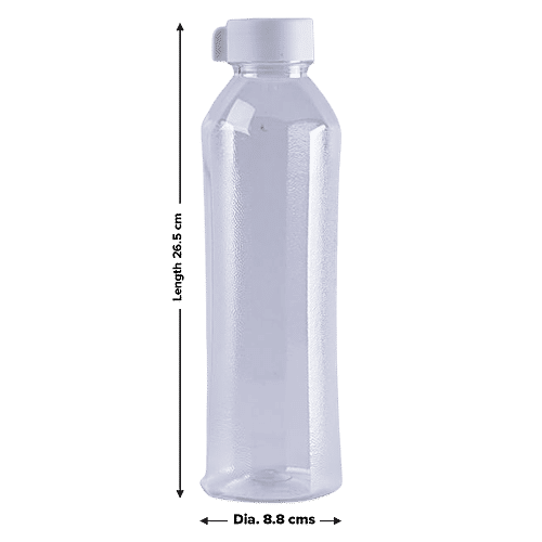 bb home Cirrus Plastic PET Water Bottle - Break Resistant, Leak Proof, Clear, 1 L  