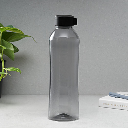 bb home Cirrus Plastic PET Water Bottle - Break Resistant, Leak Proof, Black, 1 L  