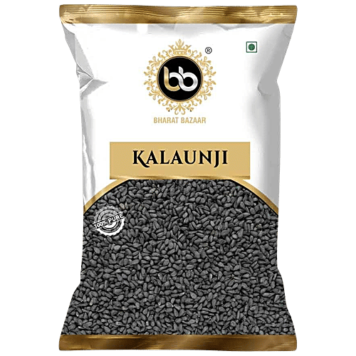 Bharat Bazaar  Kalaunji/Nigella Seeds - Pure, No Added Colours, 100 g  