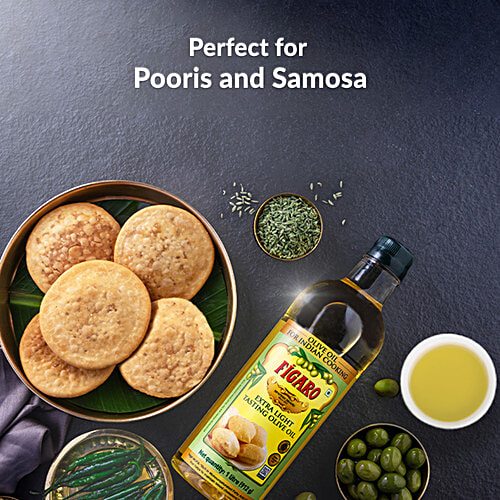 Figaro Extra Light Tasting Olive Oil - Ideal For Indian Cooking, Suitable For Deep Frying, 5 L  