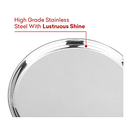 Buy Omega Begi Dinner Plate 8', Stainless Steel, Dishwasher Safe, 17