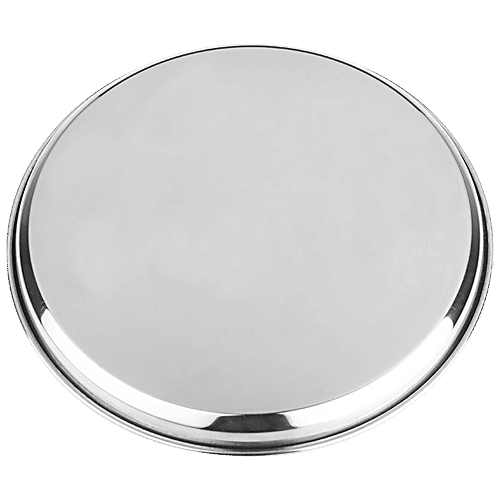 Omega Begi Dinner Plate - 9', Stainless Steel, Dishwasher Safe, 20 cm, Silver, 4 pcs  
