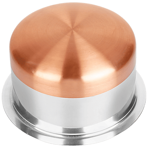 Omega Stainless Steel Copper Bottom Tope/Patila - 16', 0.8 mm, Induction Base, Dishwasher Safe, 5 L  