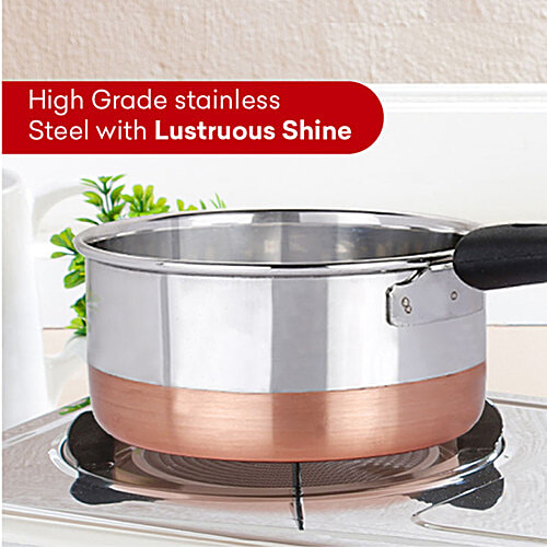 Buy Omega Stainless Steel Copper Bottom Saucepan 13', 0.7 mm