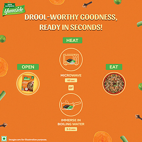 Tata Sampann Yumside Vegetable Biryani - Rich & Aromatic, Ready To Eat, No Preservatives, 330 g (Pack of 2) 