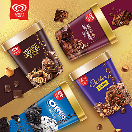 Kwality Wall's Hazelnut Chocolate Ice Cream, 500 ml Tub 