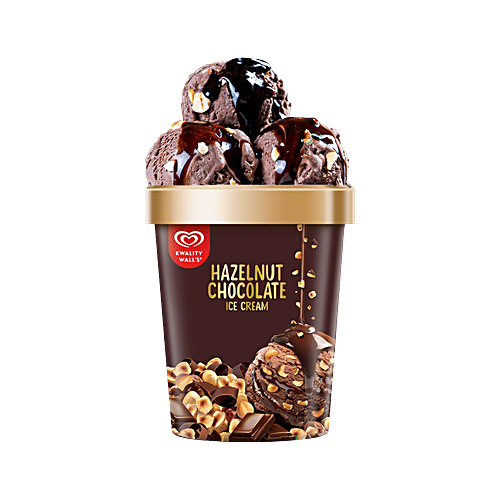 Kwality Wall's Hazelnut Chocolate Ice Cream, 500 ml Tub 