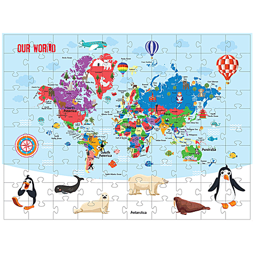 Buy Sterling Puzzle Game Map Of The World, Suitable For Ages 4 Years