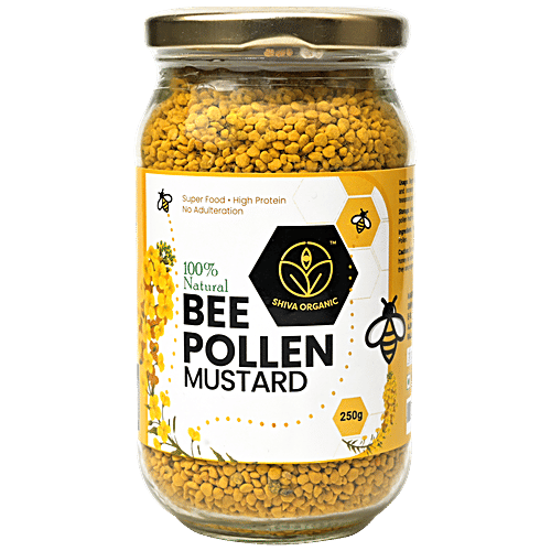 Buy SHIVA ORGANIC Bee Pollen Mustard 100 Pure, Plant Based Protein