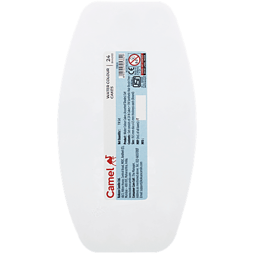 Camel Water Colour Cakes - 24 Shades, With Paint Brush, 1 pc  Premium Quality
 24 Unique Shades