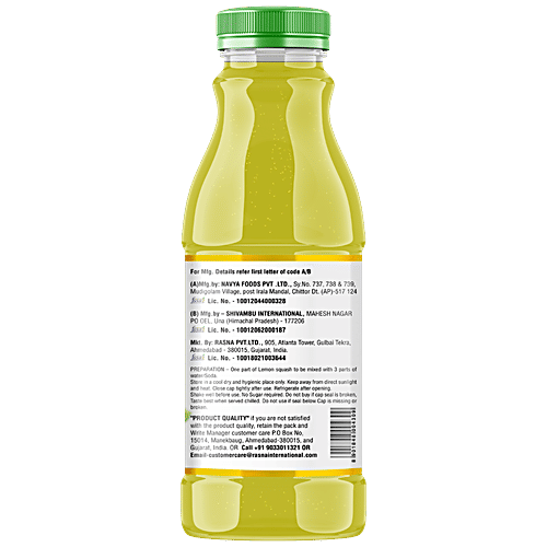 Rasna Lemon Power Squash, 600 ml