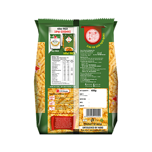 Bambino Premium All Seasons Fusilli Pasta - Goodness Of Durum Wheat Semolina, 400 g