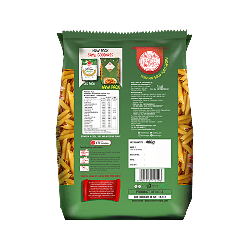 Bambino Premium All Seasons Penne Pasta - Goodness Of Durum Wheat Semolina, 400 g  