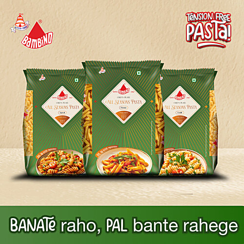 Bambino Premium All Seasons Penne Pasta - Goodness Of Durum Wheat Semolina, 400 g  